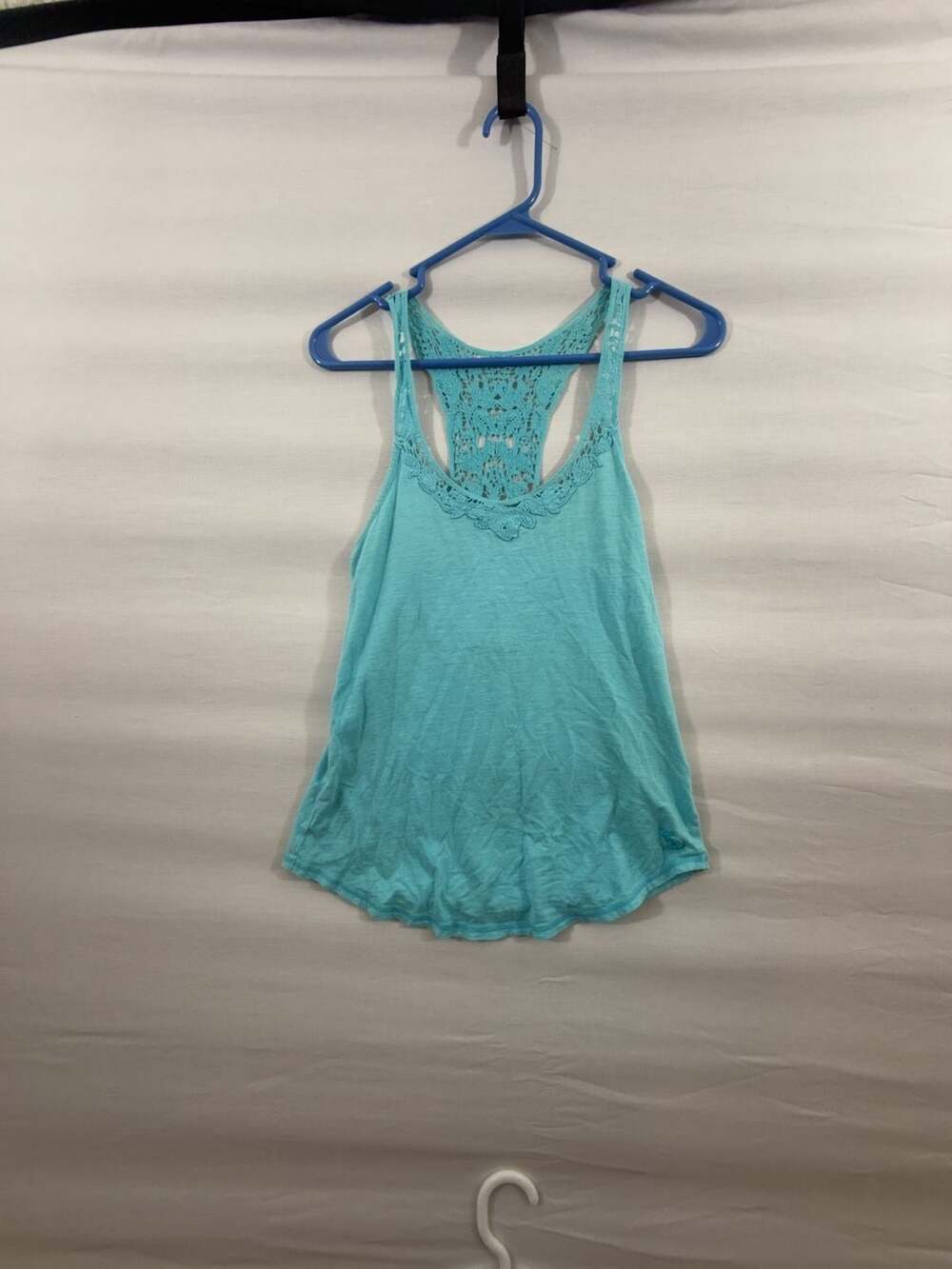 Abercrombie & Fitch Tank Top Size XS Teal Lace Back
